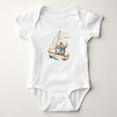 Custom Sailor Teddy Bar Baby Strampler (Vorderseite)