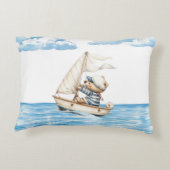 Custom Sailor Teddy Bar Dekokissen (Rückseite)