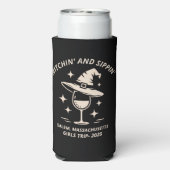 Custom Salem Halloween Festival Shirt 2025 Selters Dosenkühler (Seltzer Rückseite)