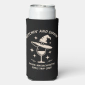 Custom Salem Halloween Festival Shirt 2025 Selters Dosenkühler (Seltzer Rückseite)