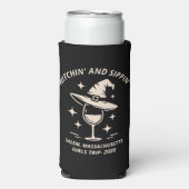 Custom Salem Halloween Festival Shirt 2025 Selters Dosenkühler (Seltzer Vorderseite)