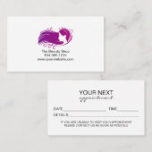 Custom Salon Appointment Card Template Telefonnummerkarte (Vorne/Hinten)