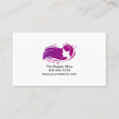 Custom Salon Appointment Card Template Telefonnummerkarte (Vorderseite)