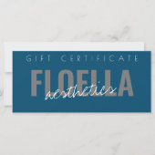 Custom Salon Business Modernes Geschenkzertifikat (Vorderseite)