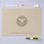 Custom Salon Elegant Neut - Taupe Star Logo Design Seidenpapier (Handwerk)