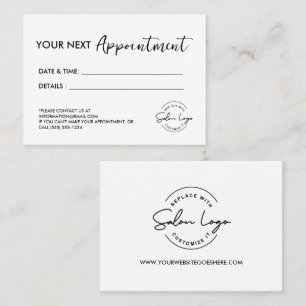 Custom Salon Minimalist Moderne Schönheit Terminkarte