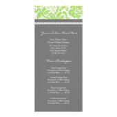 Custom Salon Rack Cards Limon Grau Damask Werbekarte (Vorne)