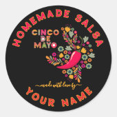 Custom Salsa Labels für hausgemachte Salsa Runder Aufkleber (Vorderseite)