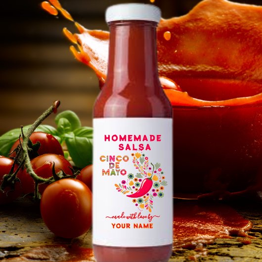 Custom Salsa Labels für hausgemachte Salsa Weinetikett