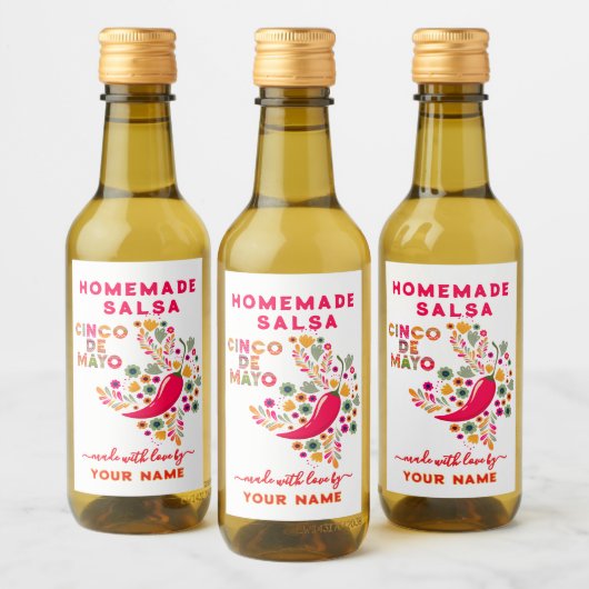 Custom Salsa Labels für hausgemachte Salsa Weinetikett (Flaschen)