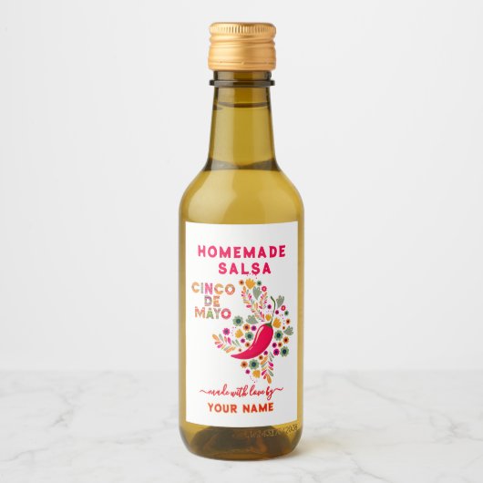 Custom Salsa Labels für hausgemachte Salsa Weinetikett (Vorderseite)