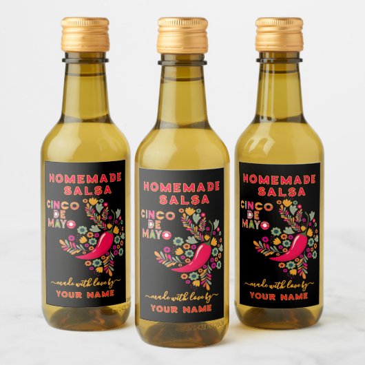 Custom Salsa Labels für hausgemachte Salsa Weinetikett (Flaschen)