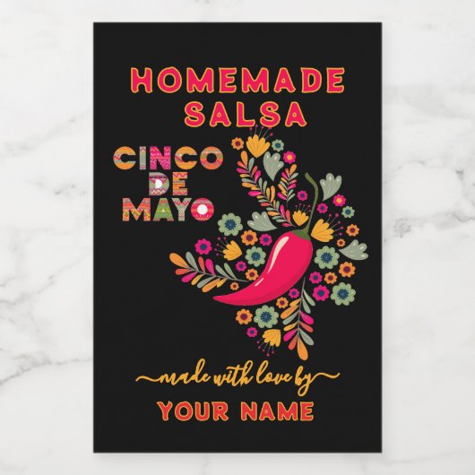 Custom Salsa Labels für hausgemachte Salsa Weinetikett (Einzelnes Label)