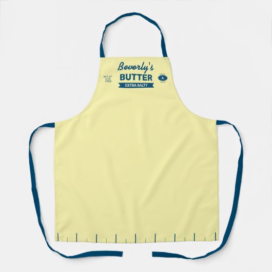 Custom Salty Butter Chef Apron Funny Baker Schürze (Vorderseite)