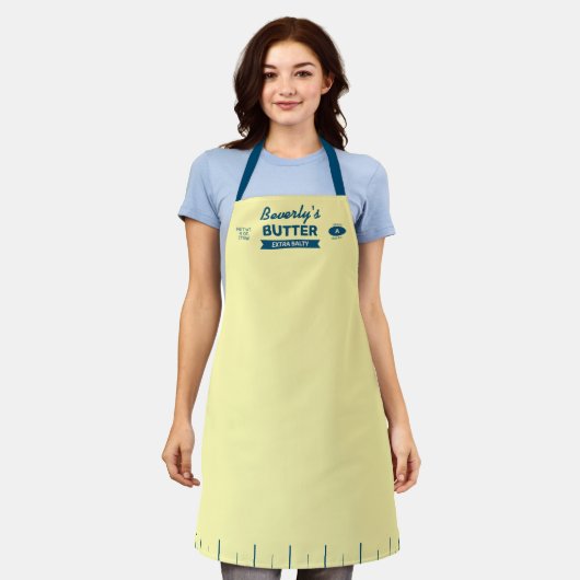 Custom Salty Butter Chef Apron Funny Baker Schürze (Getragen)