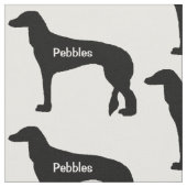 Custom Saluki Dog Silhouette Stoff (Nahaufnahme)