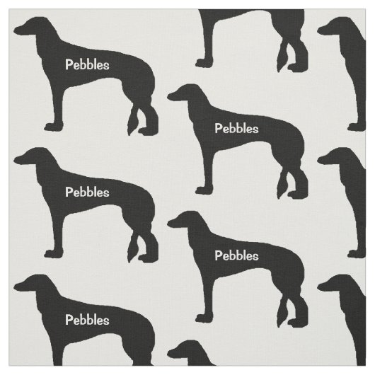 Custom Saluki Dog Silhouette Stoff (Muster)