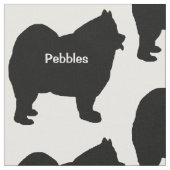 Custom Samoyed Hund Silhouette Stoff (Nahaufnahme)