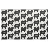 Custom Samoyed Hund Silhouette Stoff (Fat Quarter (45,7 x 55,9 cm))