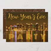 Custom San Diego NYE Party Einladung (Vorne/Hinten)