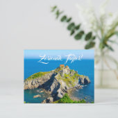 Custom, San Juan de Gaztelugache, Baskenland: Postkarte (Stehend Vorderseite)