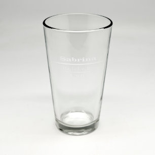 Custom Sand Etched Pint Glass #17
