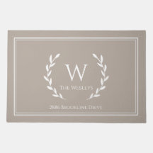 Custom Sand Tan Entryway Doormats