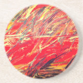 Custom Sandstone Untersetzer "Feather Blast" (Vorne)
