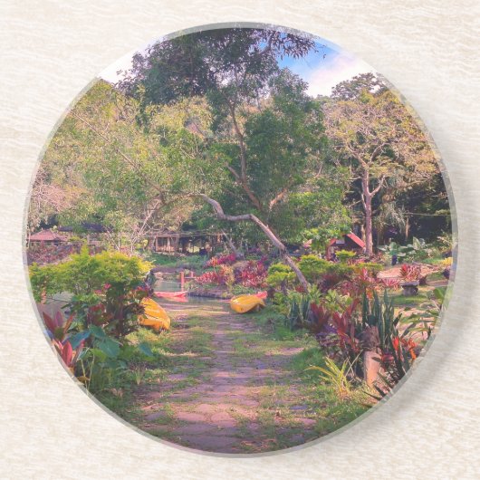 Custom Sandstone Untersetzer "Landschaftlich Mambu (Vorne)