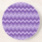 Custom Sandstone Untersetzer, Violets Chevrons on  Getränkeuntersetzer (Vorne)