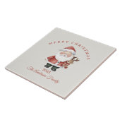 Custom Santa Aquarell Weihnachtsgeschenk Fliese (Seite)