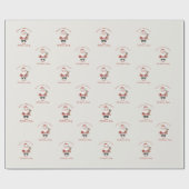Custom Santa Aquarell Weihnachtsgeschenk Geschenkpapier (Flach)