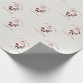 Custom Santa Aquarell Weihnachtsgeschenk Geschenkpapier (Ecke)