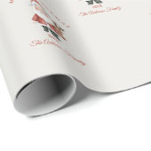 Custom Santa Aquarell Weihnachtsgeschenk Geschenkpapier (Rolleneckpunkt)