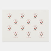 Custom Santa Aquarell Weihnachtsgeschenk Geschenkpapier Set (Vorderseite 2)