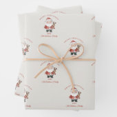 Custom Santa Aquarell Weihnachtsgeschenk Geschenkpapier Set (Beispiel)