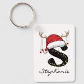 Custom Santa Claus Christmas Keychain for Women Schlüsselanhänger (Vorderseite)