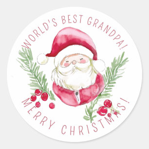 Custom Santa Claus DIY Holiday Weihnachtsvibe Runder Aufkleber