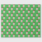 Custom Santa Claus Gift Wrap, Gesicht Geschenkpapier (Flach)