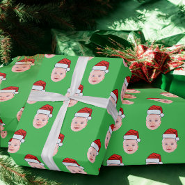 Custom Santa Claus Gift Wrap, Gesicht Geschenkpapier