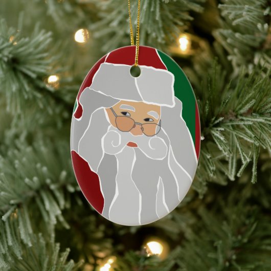 Custom Santa Claus Keramik Ornament (Baum)