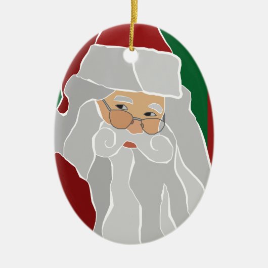 Custom Santa Claus Keramik Ornament (Vorne)