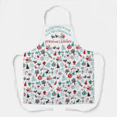 Custom Santa Claus Sleigh Rentier Ornamente Motif Schürze (Vorderseite)
