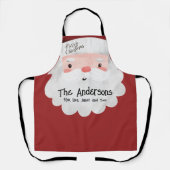 Custom Santa Claus Watercolor Frohe Weihnachten Schürze (Vorderseite)