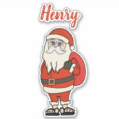 Custom Santa Claus Weihnachts Flip Flops Aufkleber (Vorderseite)