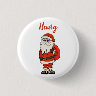 Custom Santa Claus Weihnachts Flip Flops Button