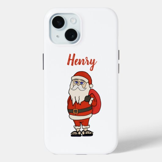 Custom Santa Claus Weihnachts Flip Flops Case-Mate iPhone Hülle (Rückseite)