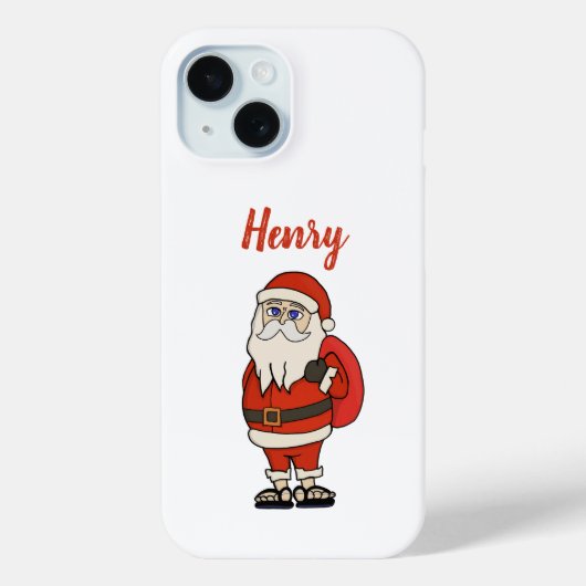 Custom Santa Claus Weihnachts Flip Flops Case-Mate iPhone Hülle (Rückseite)
