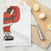 Custom Santa Claus Weihnachts Flip Flops Geschirrtuch (Viertel Falte)