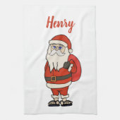 Custom Santa Claus Weihnachts Flip Flops Geschirrtuch (Vertikal)